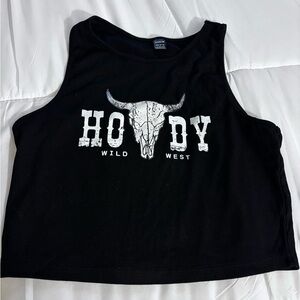 Black HOWDY Wild West Tank Top